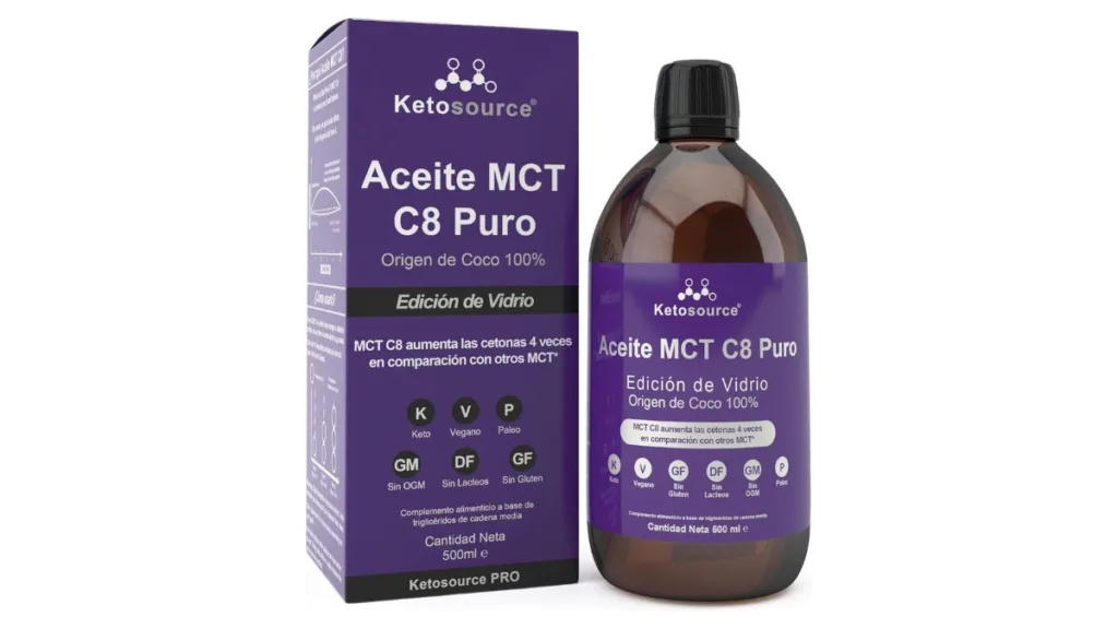 Aceite MCT C8 Puro de Ketosource®: Energía Cetogénica de Alta Pureza 2 Aceite MCT C8 Puro
